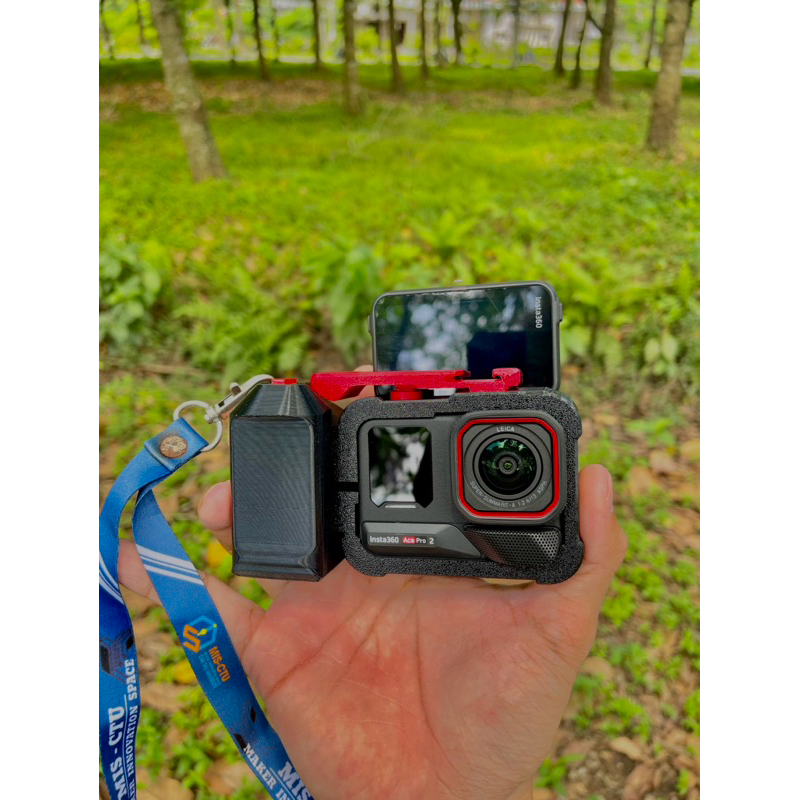 Bộ Grip Handle + Frame cho Insta360 Ace / Ace Pro / Ace Pro 2 - Logo Việt Nam - Tên Logo theo yêu cầ