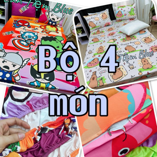 Ga Giường Thun Lạnh LỤA Ý Bộ đủ kích cỡ - nhận may size theo yêu cầu