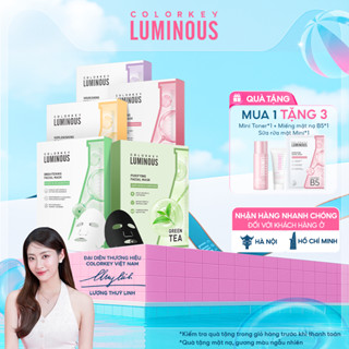 Combo 5 Hộp  Mặt Nạ Giấy COLORKEY LUMINOUS Vitamin B5 Giúp Cấp Ẩm Cho Da Mịn Màng 10 miếng/hộp