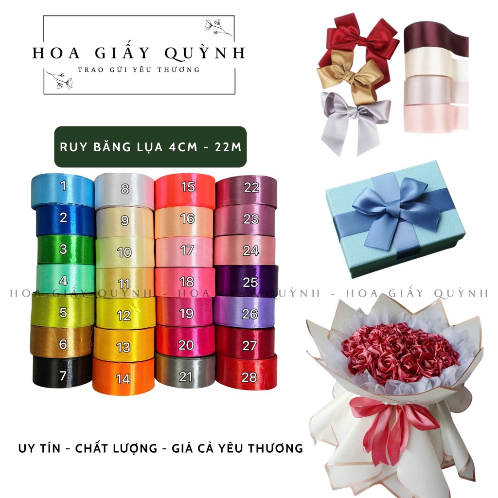 RUY BĂNG LỤA 4cm x 20m
