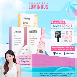 Combo 3 Hộp Mặt Nạ Giấy COLORKEY LUMINOUS Vitamin B5 Cấp Ẩm Cho Da Mịn Màng 10 miếng/hộp