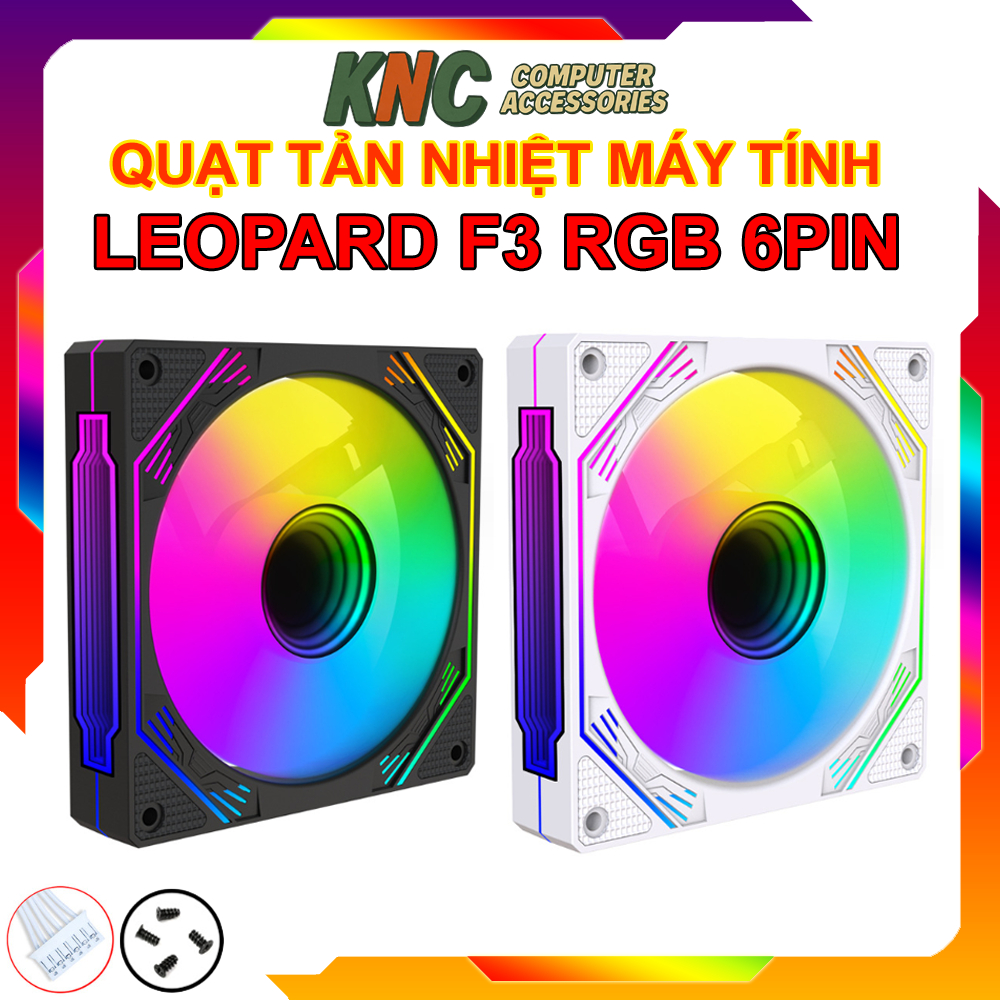 Quạt Tản Nhiệt Máy Tính F3 Pro V4 Fan Led 12cm Chân Cắm 6Pin Đồng Bộ Màu Hub Coolmoon - Hàng New