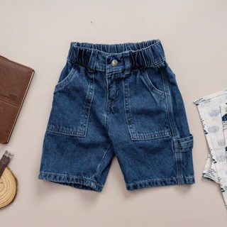 Quần short jean cho bé Trai size 10kg - 50kg, quần jean lưng thun cho bé co giãn mềm mịm chuẩn form có 2 màu SJ62