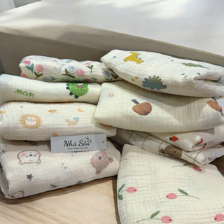 Khăn tắm-khăn lau Nhà Sâu xô muslin 4-6 lớp xô 