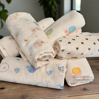  Khăn đa năng Nhà Sâu xô nhăn muslin 2 lớp xô 