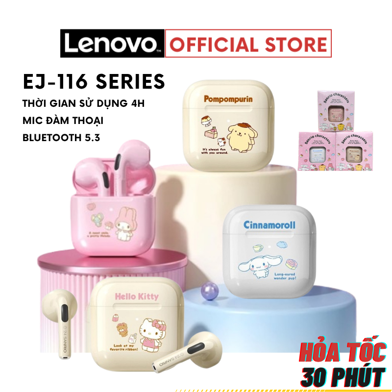 Sanrio EJ-116 - Tai nghe bluetooth không dây Sanrio (Miniso) - Nghe nhạc - Đàm thoại có mic