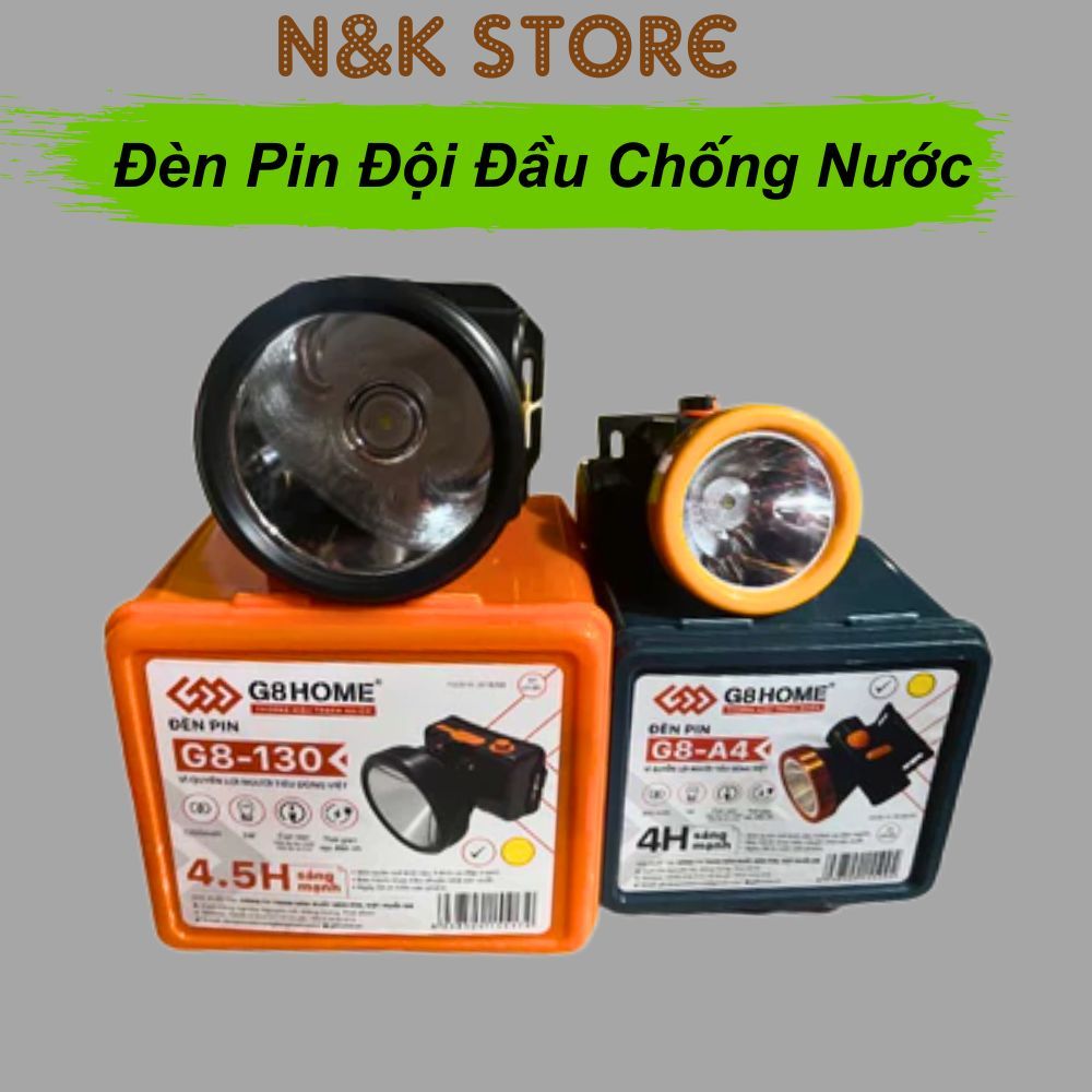 Đèn Pin đội đầu G8 siêu sáng, đèn pin đeo đầu chống nước chính hãng G8 Home