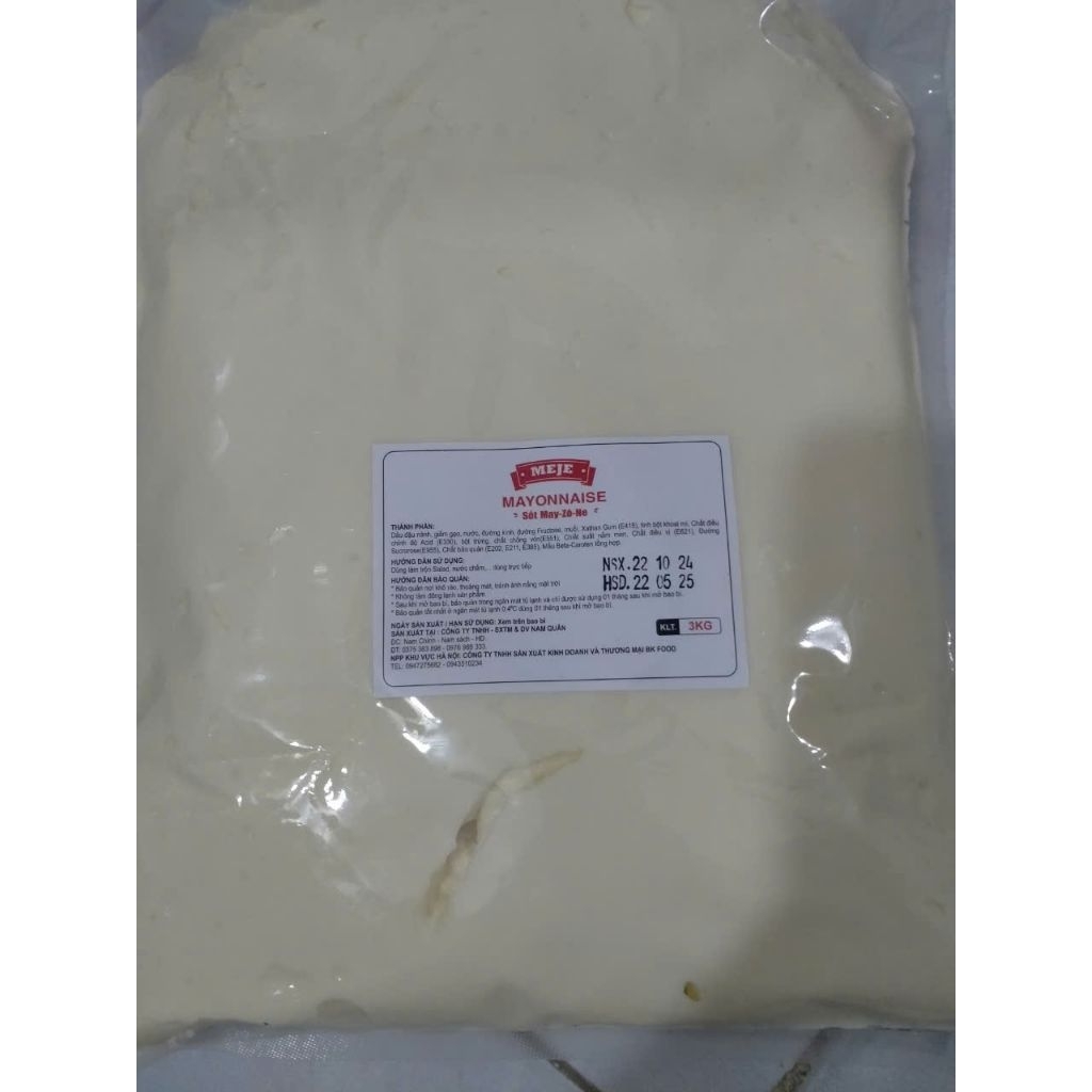 Sốt Mayonnaise MEJE  bịch 3kg