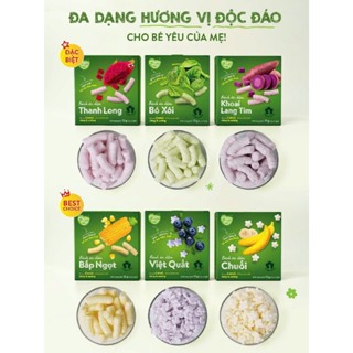 Bánh ăn dặm Mămmy vị trái cây và rau củ hỗ trợ tiêu hoá cho bé 6 tháng tuổi loại hộp giấy và hũ lớn