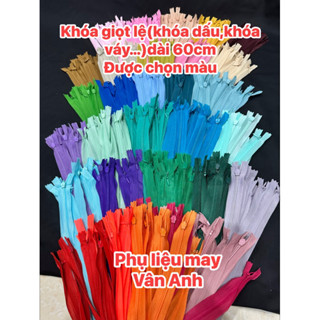 (Được chọn màu-bó 12chiếc )Khoá dấu (lệ, giọt nước ) dài 60cm hãng KCC