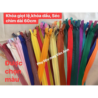 (Được chọn màu-bó 12chiếc )Khoá dấu (lệ, giọt nước ) dài 60cm hãng KCC