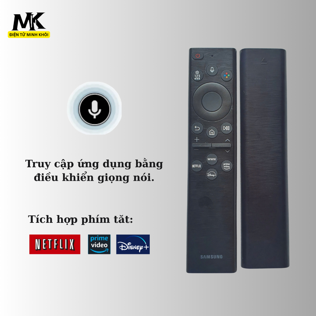 Remote Điều Khiển Giọng Nói Samsung Smart TV 4K, QLED, OLED, The Frame (Mẫu 2023)