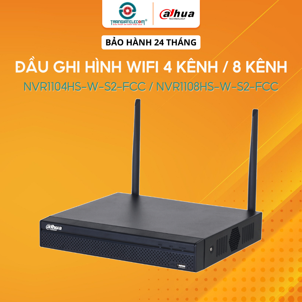 Đầu Ghi Hình IP Wifi DAHUA 4 kênh | 8 Kênh DHI-NVR1108HS-W-S2-FCC - TRANGIATELECOM
