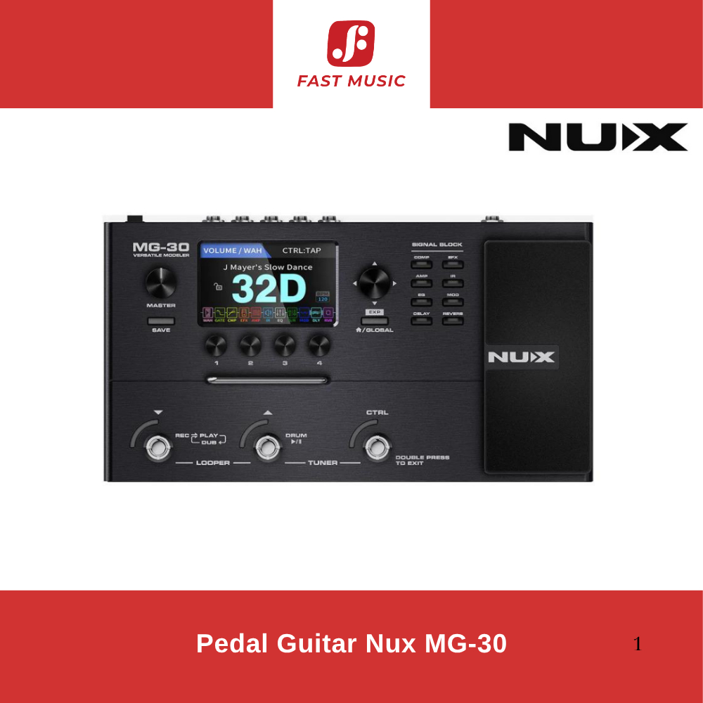 Phơ Đàn Guitar Nux MG30 Multi Effects Chính Hãng Tặng Kèm Tiếng Đi Show