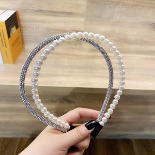 Băng đô trai đính đá sang trọng, phụ kiện tóc dự tiệc, băng đô thời trang nữ cao cấp-N'Lee house