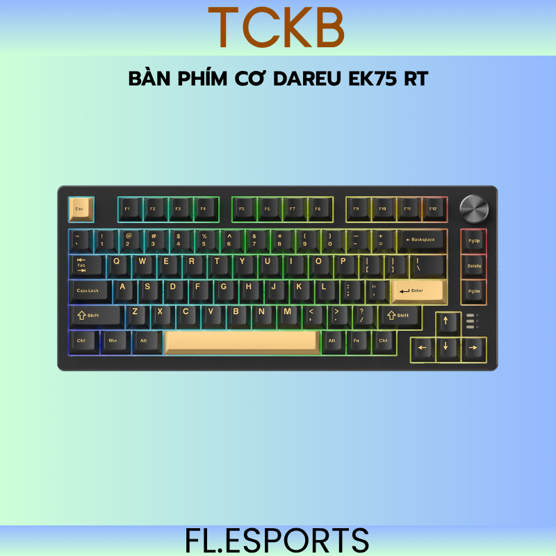 Bàn phím cơ DareU EK75 RT (DareU EK75 Rapid Trigger/ RGB/ PBT Double Shot/ Cherry profile/ DareU Mag