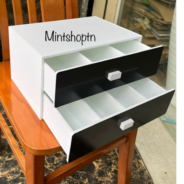 Tủ chia tiền lẻ thu ngân nắp đen 2 tầng