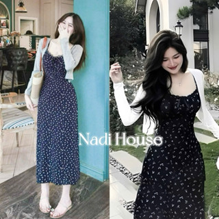 S15/ (DÁNG DÀI )SET VÁY HOA NHÍ PHỐI REN CỔ, KÈM KHOÁC LỬNG,CHẤT TĂM GÂN  (3 kèm ảnh thật)