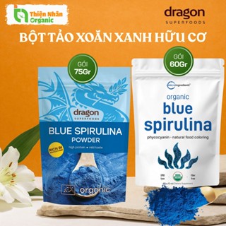 Bột tảo xoắn xanh hữu cơ Micro Ingredients 60g - Dragon Superfoods 75g Organic Blue Spirulina Powder
