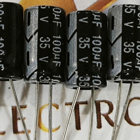 (Combo 10 con) Tụ hóa 35V100UF 35V 100UF 100UF35V 6x11mm (combo)