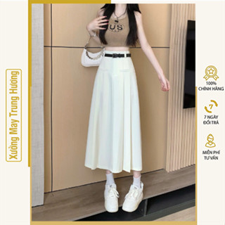  Chân Váy Xếp Ly Dáng Dài 90cm  Chân Váy Ulzzang Có Túi Cơi 2 Bên Phong Cách Trẻ Trung Lên Form Xinh 