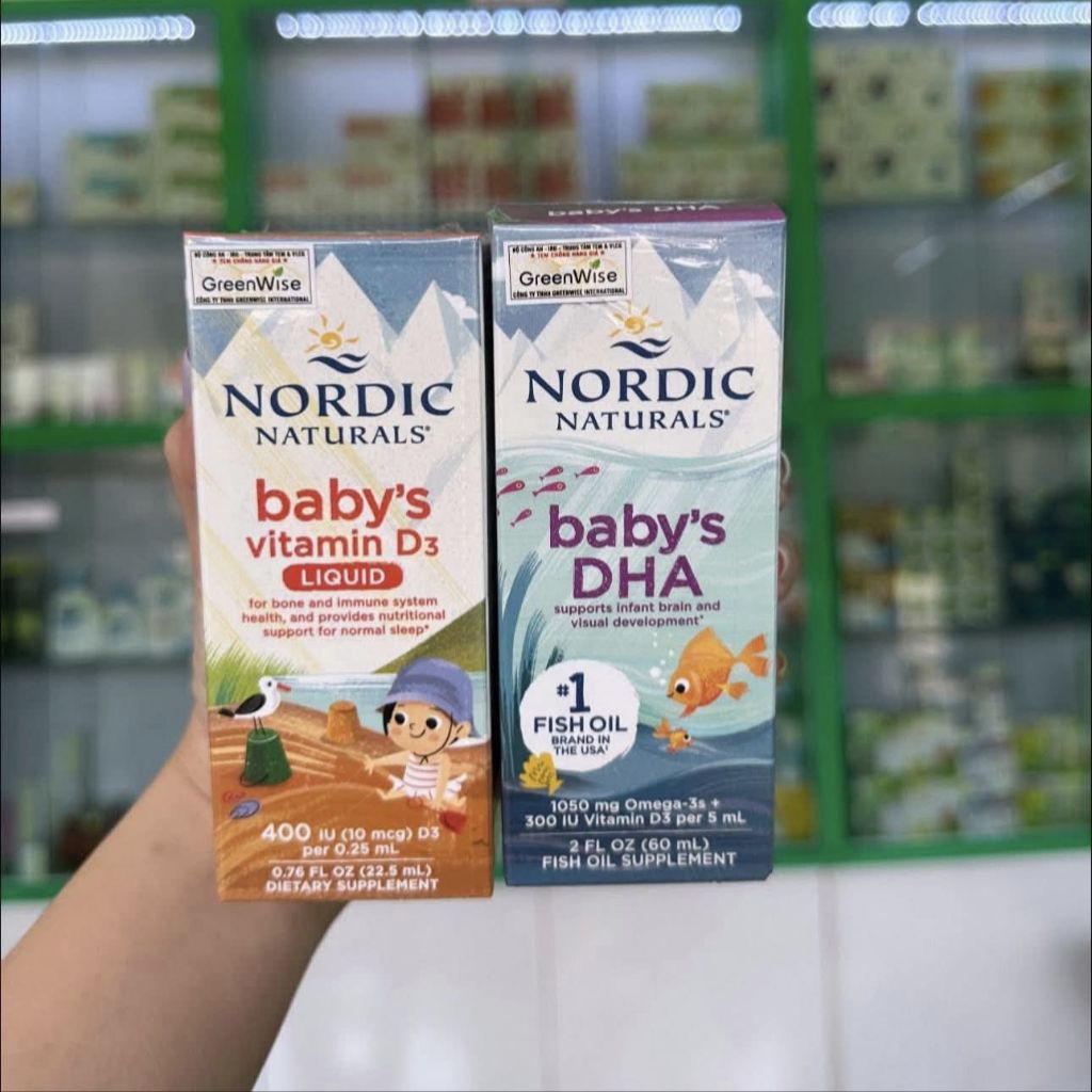 (Nhập khẩu) Vitamin D3 Nordic Naturals cho bé từ sơ sinh - Nhập khẩu chính hãng