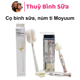Cọ núm ty, cọ bình sữa mút xốp MOYUUM chính hãng