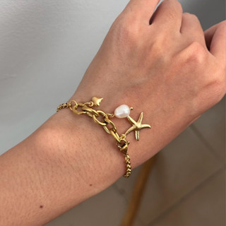 SWEETIESADEE - Vòng tay sò mạ vàng không gỉ