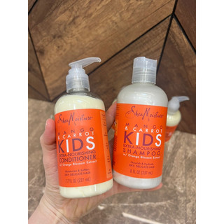 Dầu gội,dầu xả cho bé của Mỹ Shea Moisture Extra-Nourishing Xoài Cà rốt với bơ hạt mỡ 227ml-237ml