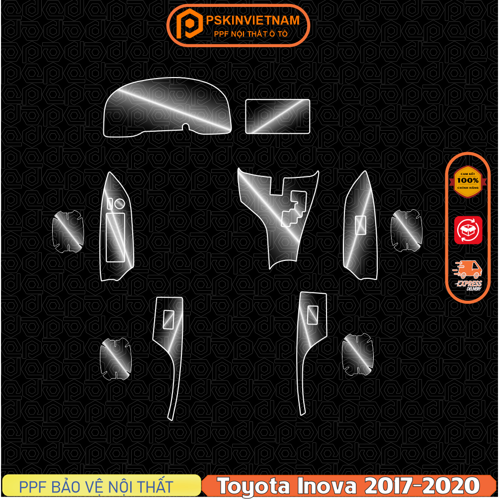 Toyota Inova 2017-2020 - Dán film PPF full bộ bảo vệ nội thất - chống & che mờ vết xước T-Home&More