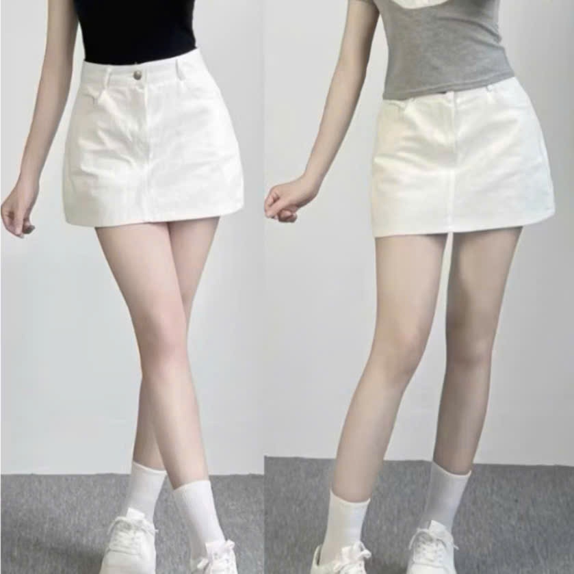 Chân Váy Kaki Dáng A Ngắn Có Lót Trong Cạp Cao Tôn Dáng CVKaki6674_P0K24 | BigBuy360 - bigbuy360.vn