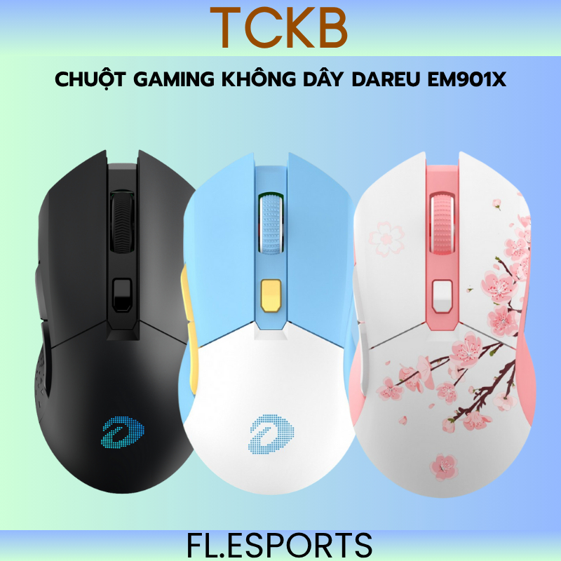 Chuột không dây Gaming DAREU EM901X RGB - SuperLight - Fast Charing Dock - Hàng chính hãng
