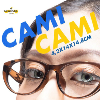 Gọng kính CAMI form mắt mèo trung bình Soho Studio thiết kế mảnh gọn sáng da kèm tròng 0 độ chống tia