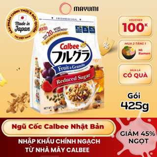 Ngũ cốc Calbee Nhật Bản Gói 425g Trắng Ít Đường, Ăn Sáng Dinh Dưỡng MAYUMI VIETNAM [DATE XA T12/2026]