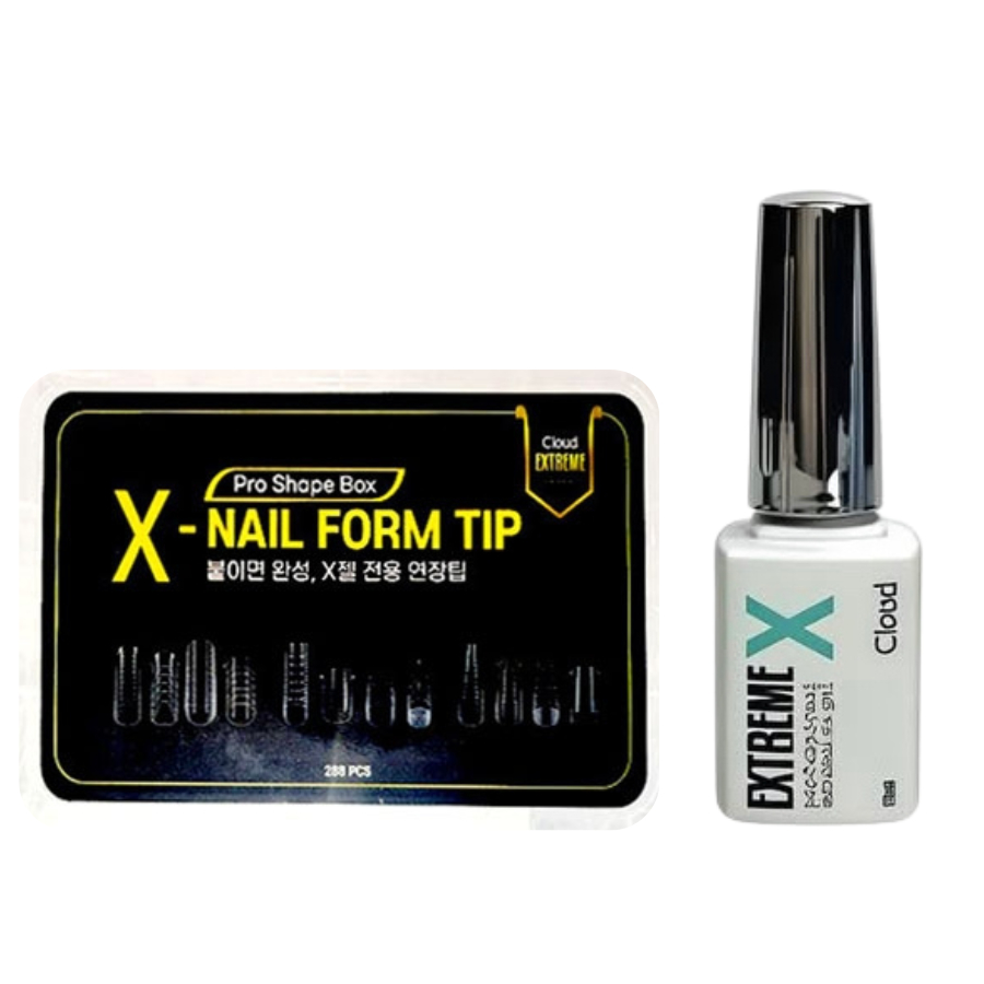 Bộ đôi gel nối móng XGel 15ml và Móng nối XForm NAIL Tip 288 móng - Cloud Hàn quốc