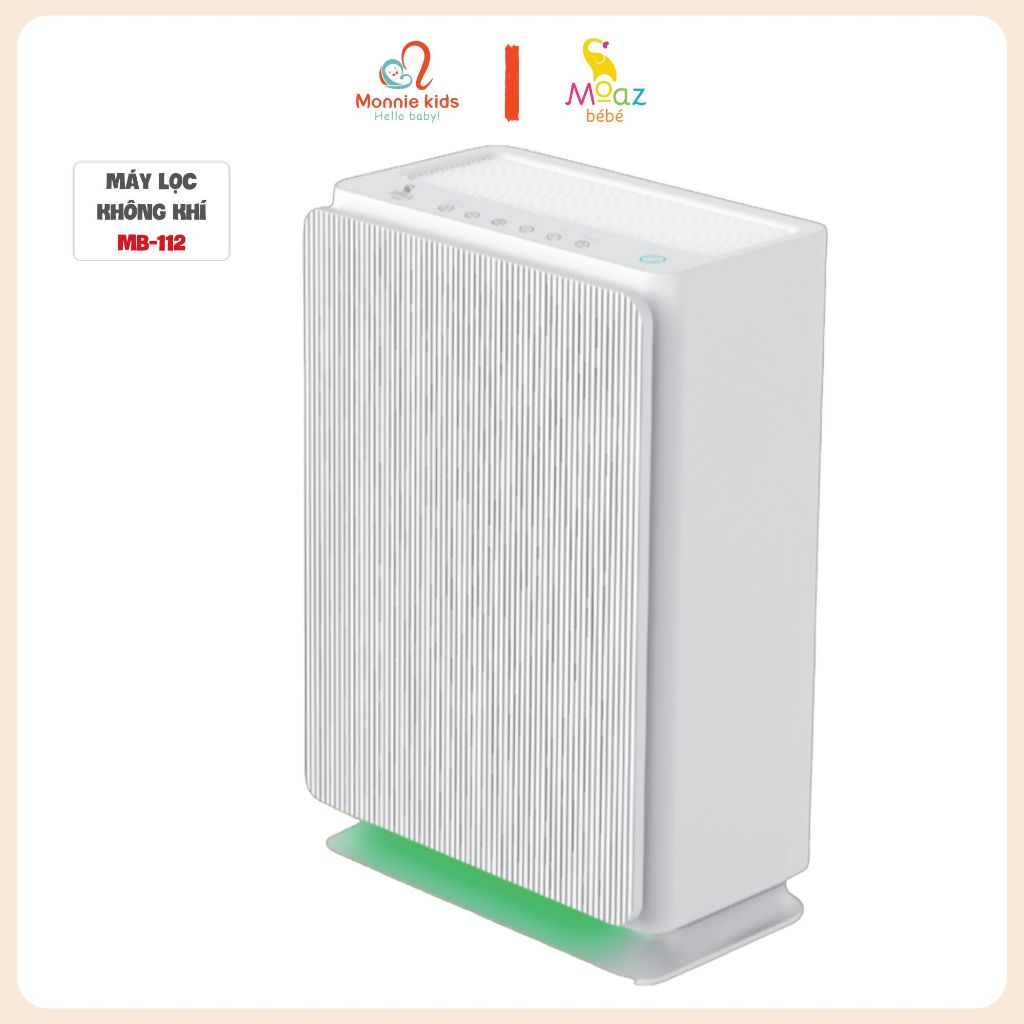 Máy lọc không khí Moaz Bebe MB112 cho bé, máy lọc đa năng kèm đèn UVC diệt khuẩn - Monnie Kids
