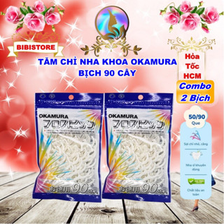  Tăm Chỉ Nha Khoa Tăm Chỉ Kẻ Răng Okamura Bịch 90P  Bibistore  