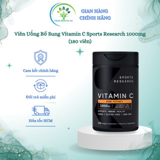 Viên Uống Bổ Sung Vitamin Sports Research Vitamin C High Potency 1000mg 180 viên