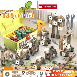  Bộ Đồ Chơi Cho Bé Trai Lắp Ráp Kỹ Sư BỐ KHỦNG LONG Vặn Ốc Vít Hộp Dụng Cụ Khoan Điện Sửa Chữa Kỹ Thuật Đồ Chơi Trẻ Em 