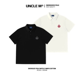 Áo polo local brand Uncle M cotton 100% nam nữ Unisex thêu - Embroider Polo