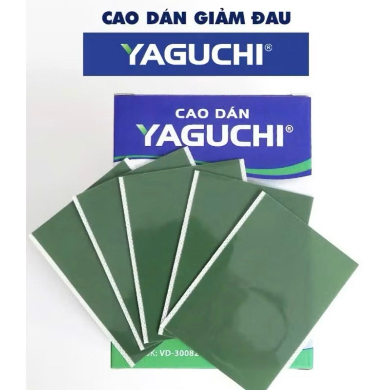 Cao dán thảo dược Yaguchi 1 gói x 5 miếng hỗ trợ giảm đau trong các trường hợp đau vai, đau lưng, đa