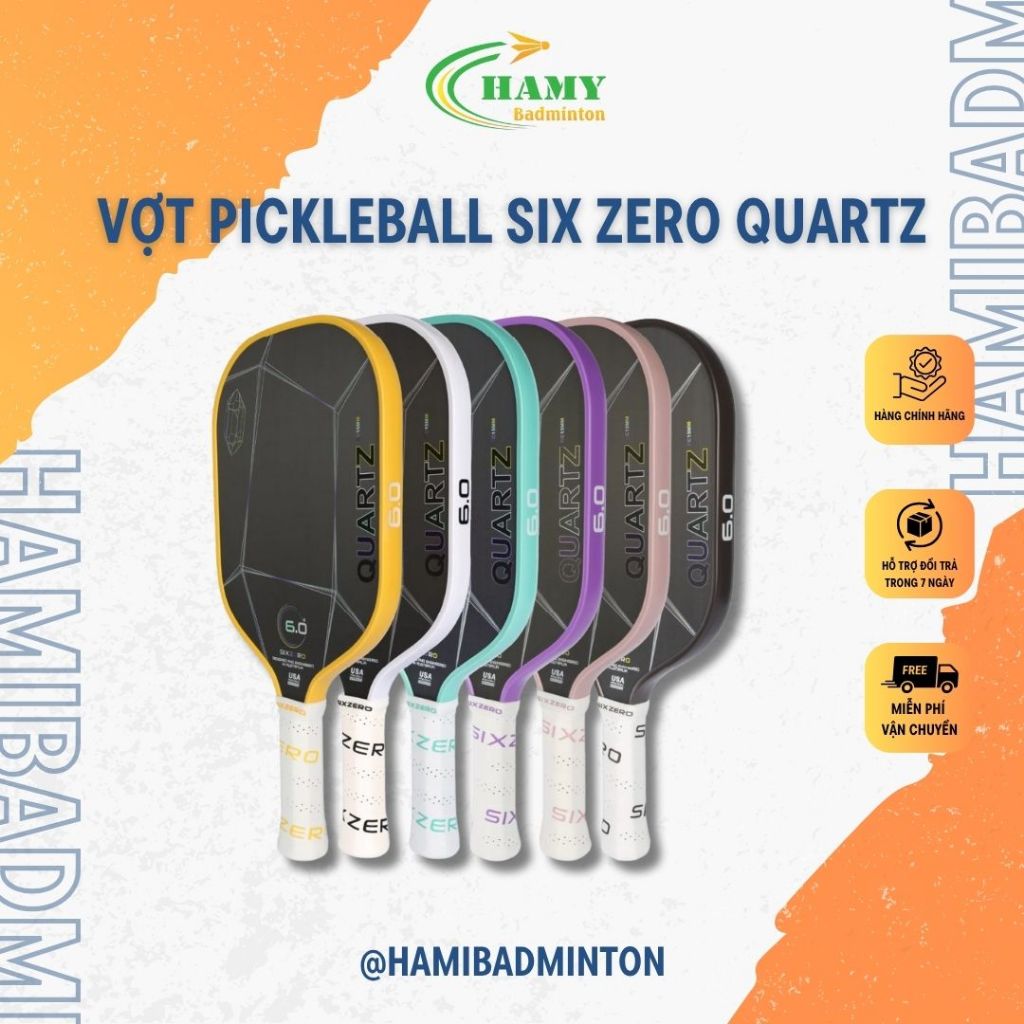 Vợt Pickleball Six Zero Quartz Chính Hãng,