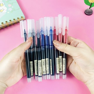 5/10/20Chiếc Bút gel đen xanh đỏ ngòi 0.5mm mực đều nét chữ đẹp - Bút mực gel viết trơn văn phòng phẩm