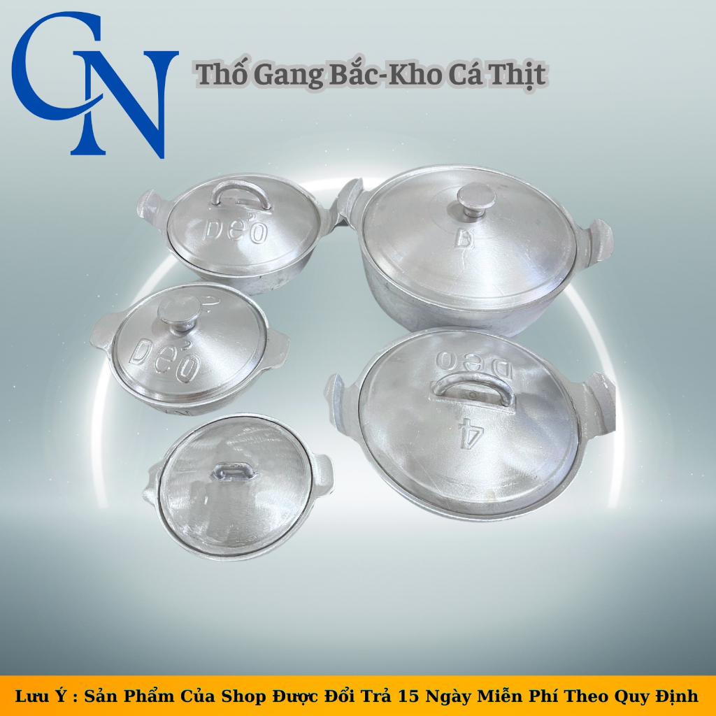 Thố Kho Cá-Thố Đúc Kho Quẹt-Thố Gang Đúc Thủ Công Nguyên Khối ( Loại Tốt )
