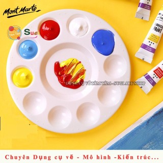 [ TÂM TÂM ] Khay Pha Màu Mont Marte ,  Vĩ pha Mont Marte Round Plastic Palette