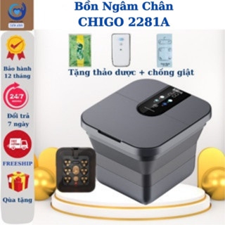 Máy ngâm chân massage chân Chigo gấp gọn tự động làm nóng chống giật- Tâm Anh