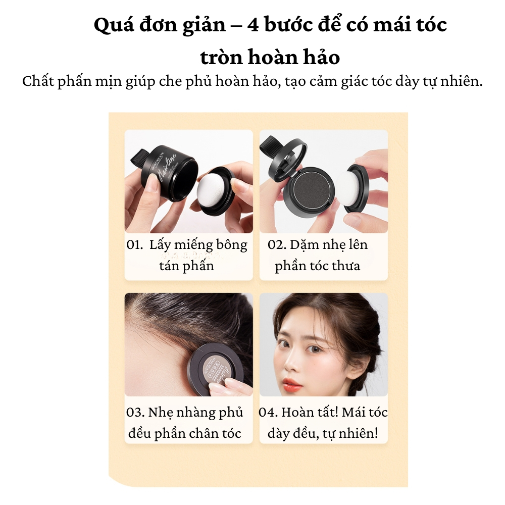 Ảnh 6 của Phấn phủ tóc BEABIAI tạo hiệu ứng làm dày chân tóc, che khuyết điểm