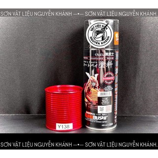 SƠN XỊT SAMURAI Y138 MÀU ĐỎ CANDY 400ML – SƠN PHUN ĐỎ TRONG, BÓNG ĐẸP, HIỆU ỨNG CANDY NỔI BẬT