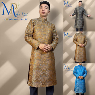 Áo Dài Cách Tân Nam Chất liệu gấm 2 da cao cấp với hoạ tiết Nổi bật và sang trọng .