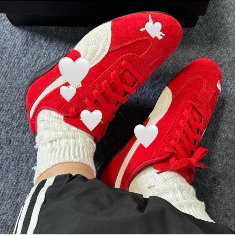 Giày sneaker đế bệt bigsize nam nữ mùa hè cổ thấp mùa hè Pu màu đỏ trắng êm nhẹ, sneaker thời trang 